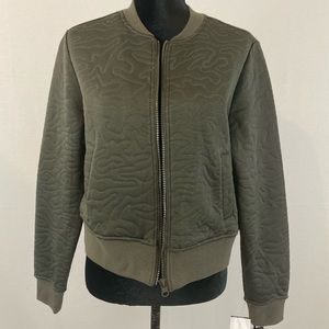 BLANC NOIR Espionage Forest Green Bomber Jacket
